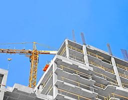 Building with crane